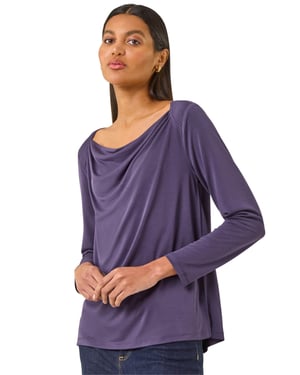 Cowl Neck Premium Stretch Top