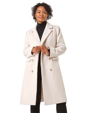 Petite Double Breasted Coat