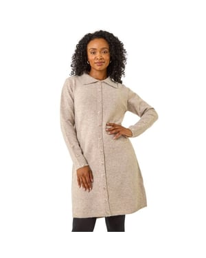 Petite Collared Knit Shift Dress