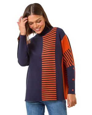 Stripe Colour Block Jumper