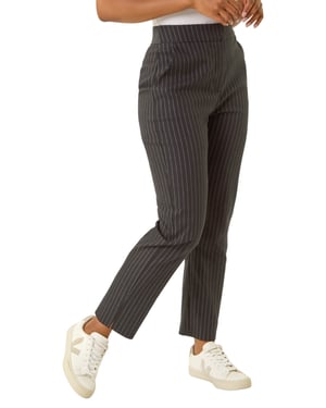 Petite Stripe Bengaline Stretch Trouser
