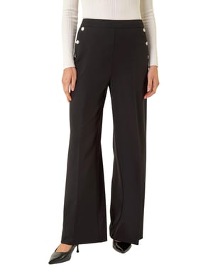 Button Pocket Full Length Trousers