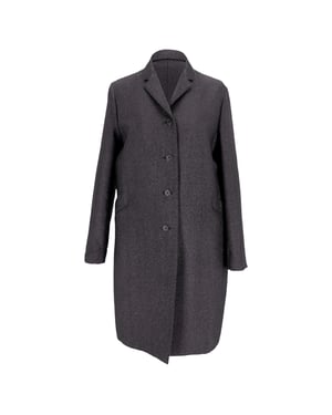 Jil Sander Long Coat in Grey Acetate