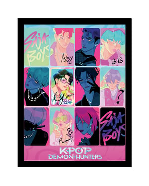 K-Pop Demon Hunters Light And Dark Framed Poster (Multicoloured)