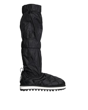 Gequilte Nylon Boots Modelblack