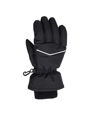 Mountain Warehouse Kinderen Faux Fur Gevoerde Isotherm Sneeuwhandschoenen (Zwart)