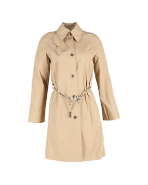 Michael Michael Kors Kedjebälte Trench Coat i Beige Bomull