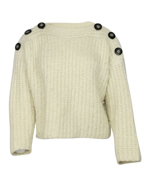 Isabel Marant Trui met knoopdetails in witte wol
