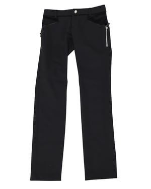 Gucci svarta byxor med silverdragkedjedetalj i svart nylon