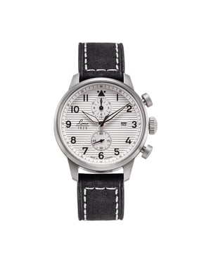 VICTORIA HYDE Men's Big Pilot Watch Vintage Chronograph Aviator Watch with Dial Analogue Display and Leather Strap