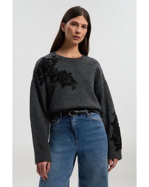 Lace Embellished Cosy Jumper