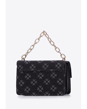 Wittchen Dames denim messenger bag met monogram, little black dress