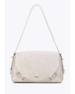 Wittchen Dames shopper met decoratieve banden, gebroken wit, eco-leer