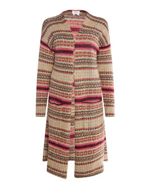usha Gebreid vest Dames Beige Veelkleurig