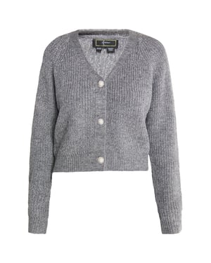 Faina Vest Dames Grijs gemêleerd zilver