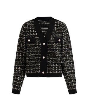 Faina Vest in bouclé-look Dames zwart
