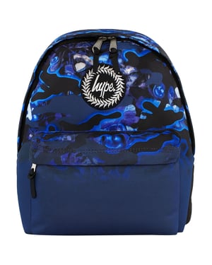 Hype Shark Smile Camo Kids Blue Backpack