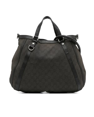 Gg Canvas Tote Handtas Signature