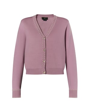 Faina Vest met parels Dames Mauve