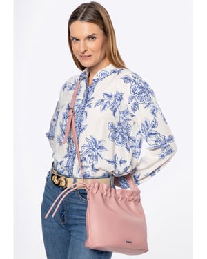 Wittchen Dames Crossbody Tas met Decoratieve Strikken, Roze, Eco-leer