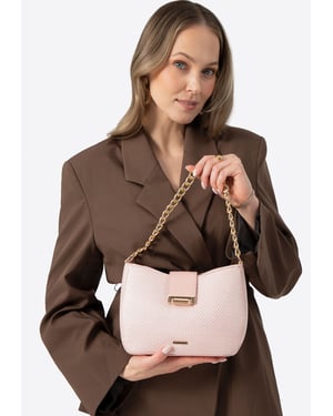 Wittchen Dames Crossbody Tas, Roze, Geweven, Polypropyleen