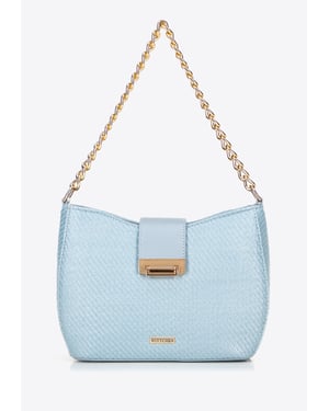Wittchen Dames Crossbody Tas, Geweven Blauw, Polypropyleen