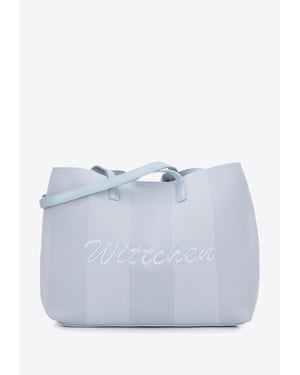 Wittchen Woman Grote Shopper Tas met Eco-Lederen Elementen, Blauw Polyester