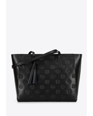 Wittchen Dames leren shopper met kenmerkende zwarte en zilveren zwarte en