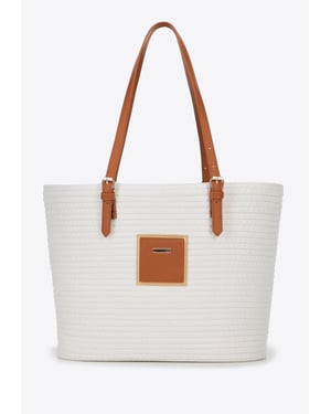 Wittchen Dames Katoenmix Shopper Bag Off-White Polyester