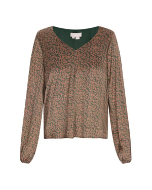 usha Blouse Dames Groen Oranje