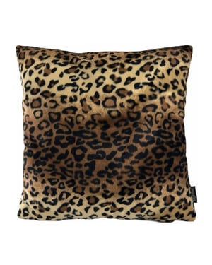 Gek op kussens! Furry leopard | 45 x 45 cm | kussenhoes | polyester