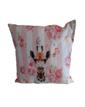 Furnilux set van 2 sierkussens- -giraf -