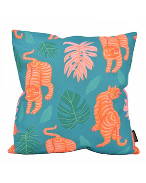 Gek op kussens! Sierkussen multi tiger | 45 x 45 cm | katoen/linnen