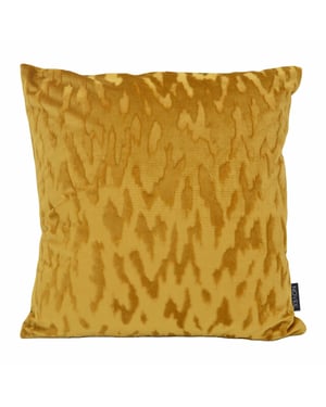 NOVÉE Sierkussen velvet stain oker/goud | 45 x 45 cm | velvet / polyester