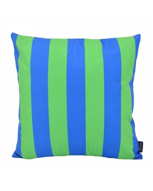 Gek op kussens! Streep blauw/groen | 45 x 45 cm | kussenhoes | katoen/polyester