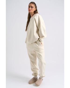 Cream Cuffed Jogger
