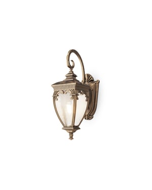 Maytoni Outdoor wandlamp fleur met goud Ø26