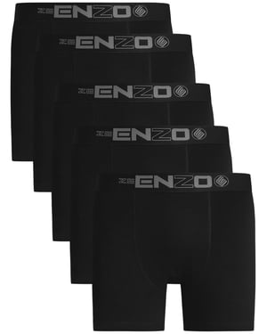 Enzo | 5 Pack Mens Boxer Shorts Cotton Stretch Underwear