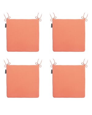 Madison zitkussen panama flame orange ca. set van 4