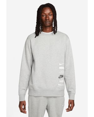 Nike Club Fleece Plus Small Logo Sweatshirt in Grey Heather