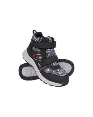 Mountain Warehouse Barn/Kids Jupiter Adaptive Vandringskängor med leopardmönster (Monokrom)