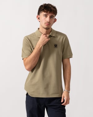 Short Sleeved Polo in Sage Green