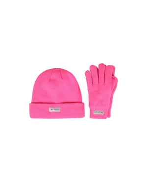 Mountain Warehouse Set kinder-/kids Thinsulate fleece muts & handschoenen (Helder Roze)