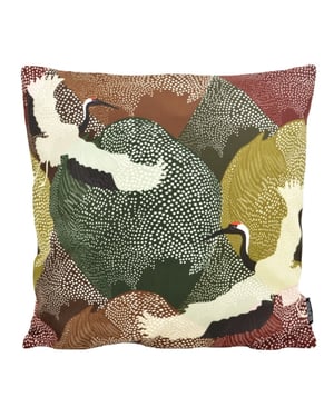 Gek op kussens! Kraanvogel #2 | 45 x 45 cm | kussenhoes | katoen/polyester