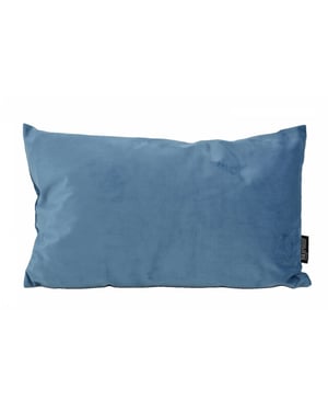Gek op kussens! Velvet blauw long | 30 x 50 cm | kussenhoes | polyester