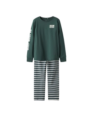 Name It Jongens lange pyjama set nkmramel gestreept