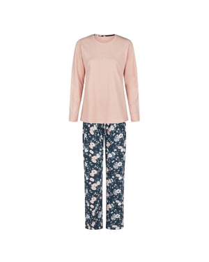 By Louise Dames pyjama set lang roze gebloemd