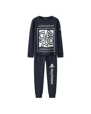 Name It Jongens lange pyjama set nkmolympos playstation print donker