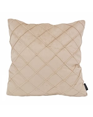 NOVÉE Sierkussen velvet cross beige | 45 x 45 cm | velvet/polyester