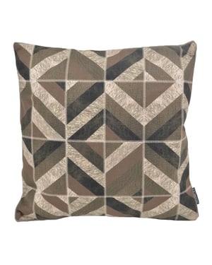 Gek op kussens! Stripe patchwork #2 | 45 x 45 cm | kussenhoes | pu leder